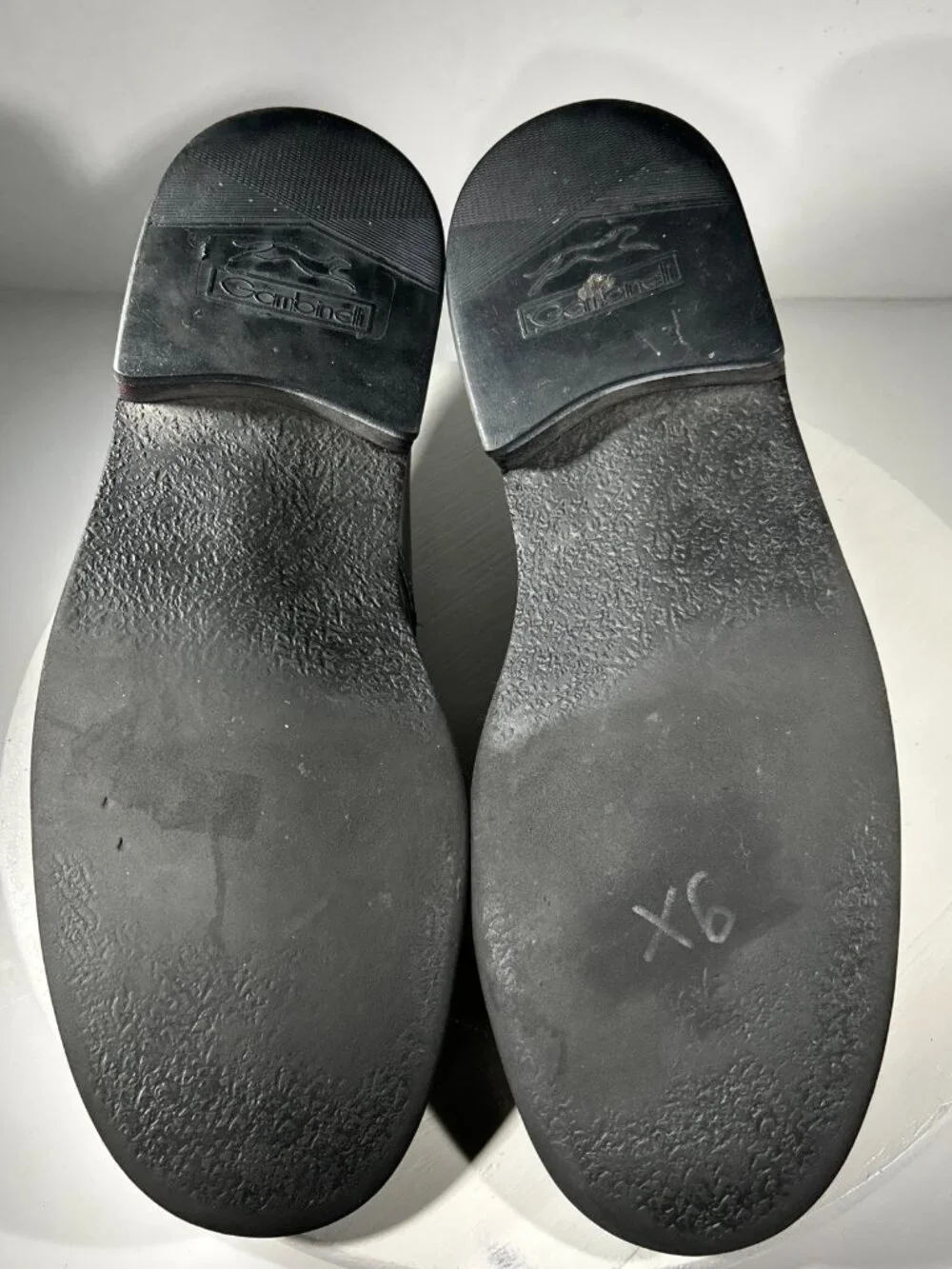 Gambinelli Mens Monk Single Strap Leather Dress Shoes Size 10 Black Buckles
